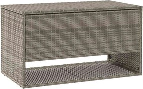 Szürke Polyrattan Kültéri Párna Doboz 100X55X55,5 Cm