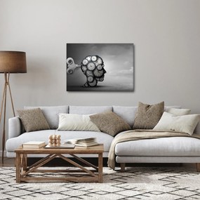 Művészi kép egy fej órával (70x50 cm)