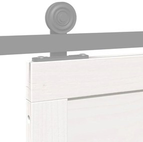 Pajtaajtó Fehér 100 x 208 cm Tömör fenyőfa