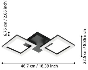 Eglo 31773 - LED Dimmelhető mennyezeti lámpa PARANDAY-Z LED/15,5W/230V
