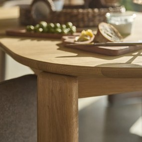 Ovalis bővíthető étkezőasztal