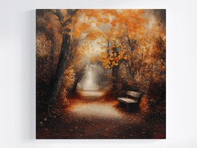 Poszter TĂĄjkĂ©p Park SikĂĄtor Pad Ćsz FĂĄk Köd 40x40