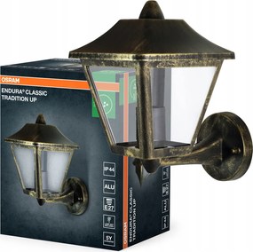 Kerti fali lámpa Kültéri lámpa E27 Fekete Arany IP44 Endura