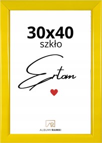 Képkeret 30x40 sárga üveg klasszikus univerzális Aura