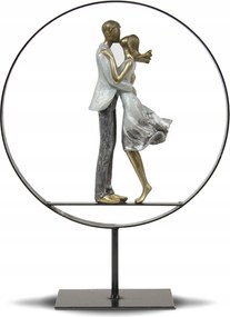 Szerelmes pár figura fiatal ő és ő ajándék