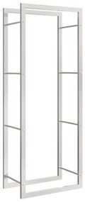 rozsdamentes acél tűzifatároló 50x28x132 cm