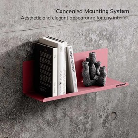 Fali polc JOANNE 400 mm, Fresh Style: púderrózsaszín