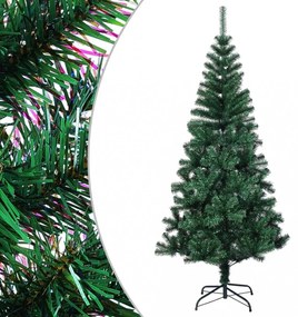 zöld PVC műkarácsonyfa irizáló csúcsokkal 120 cm