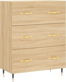 vidaXL sonoma tölgy színű szerelt fa tálalószekrény 69,5 x 34 x 90 cm