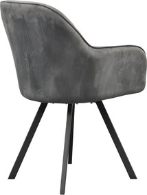 Forgó étkezőszék, sötétszürke Velvet szövet, SAMANTA