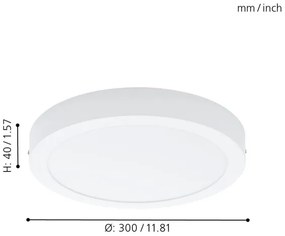 Eglo 78203 - LED mennyezeti lámpa FUEVA LED/22W/230V