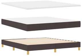 Boxspring ágy matraccal Sötét Barna 180 x 200 cm szövet