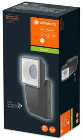 Ledvance -LED Kültéri fali lámpa érzékelővel  SPOT LED/8W/230V IP55 fekete