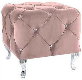 Hestia négyzet alakú szék, rózsaszín / ezüst