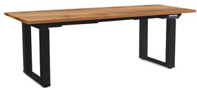 OfficeTech Strong állítható magasságú asztal 200 x 80 cm, fekete alap, arany tölgy