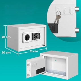 Deuba SAFETY elektromos bútorszéf, 31 x 20 x 20cm, ezüst