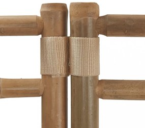 4 paneles összecsukható bambusz és vászon térelválasztó 160 cm