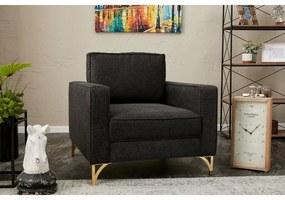 Fotel Berlin - Antracit, Arany