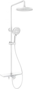 Mexen Frost falon kívüli zuhanyszett esőztetővel és csapteleppel, fehér - 78111-20