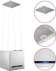vidaXL rozsdamentes acél LCD érintőképernyős sziget páraelszívó 37 cm