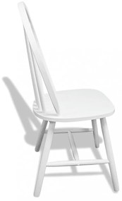 6 db fehér tömör gumifa étkezőszék