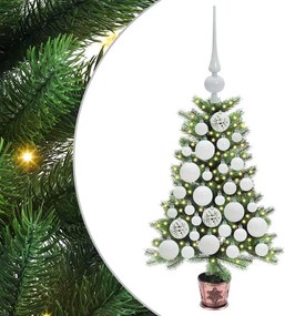 vidaXL Karácsonyfa 150 LED-del állvánnyal Zöld 65 cm PE