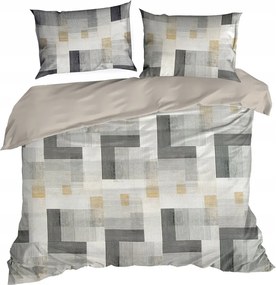 Ágyneműhuzat Home 220x200 Eurofirany acél bézs téglalap geometria