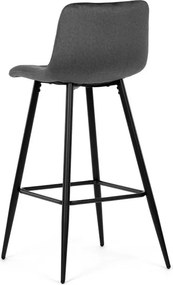 Barová židle, šedá, látka,AUB-X7015 GREY2