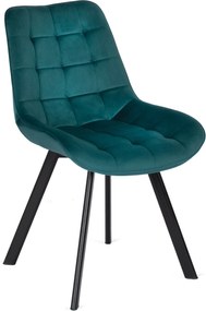 Szék türkiz színben, bársony kárpittal. RICK