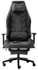 FIRTINA Massage TX 200 KG teherbírású szövet gamer szék lábtartóval, beépített masszázs- és fűtés funkcióval, 3D kartámasz