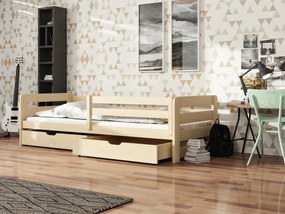 Gyerekágy 90 x 190 cm Erin (ágyráccsal és tárolóhellyel) (borovi fenyő). 1012868