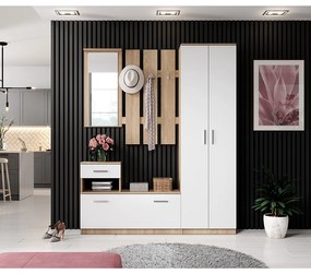 Akasztós szekrény, sonoma tölgy/fehér, ASTER