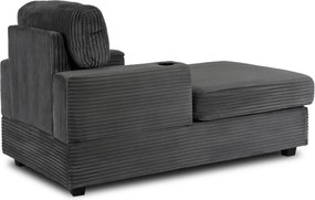 Pihenőfotel szürke színben, kordbársony kárpittal NEO