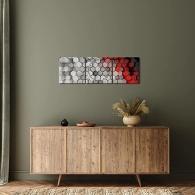 Kép - 3D hatszögek (órával) (90x30 cm)