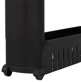 PreHouse Mobil fürdőszoba szekrény kerekeken 5 szintes - fekete