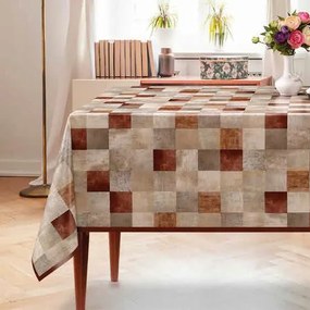 Abrosz Vastag Nem Szőtt Kockás Bronz 140x400