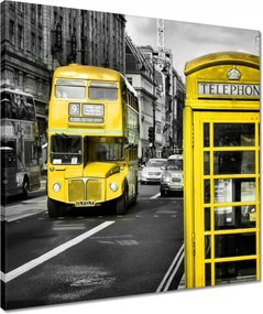 Vászonkép 50x50 Sárga telefonfülke