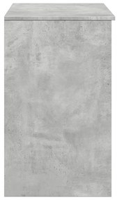 betonszürke fésülködőasztal tükörrel 73 x 46,5 x 120 cm