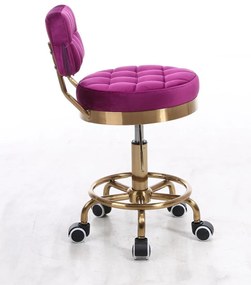 HR636 Fukszia modern velúr szék arany lábbal