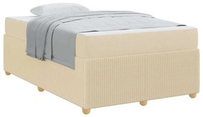 Ágykeret matraccal matracmal Krém 120 x 190 cm szövet