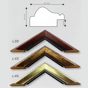 London képkeret, sötétbarna, A4