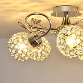 Felületre szerelhető csillár SOPHIA 5xE27/15W/230V fényezett króm/átlátszó