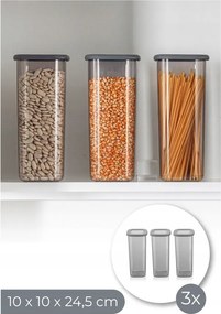 Jekos konyhai doboz szett 3 darabos szürke