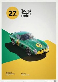 Művészeti nyomat Ferrari 250 GTO - Green - Goodwood TT - 1962 - Limited Poster, Automobilist