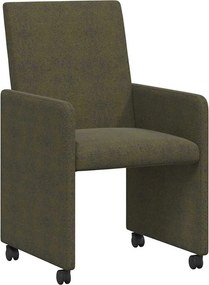 vidaXL Kerekes Étkező Székek 2 pcs Katonai zöld 57 x 66 x 94 cm