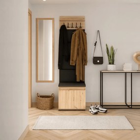 Előszoba bútor szett 60 cm artisan tölgy/grafit színben – VENORNA