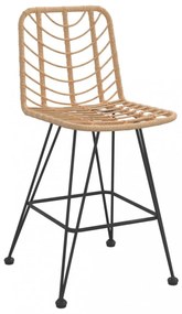 2 db bárszék polietilén rattan és acél 45 x 56 x 103,5 cm