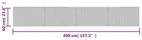 négyszögletű barna bambusz szőnyeg 60 x 400 cm