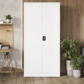 Fém iratszekrény JAN, 900 x 1850 x 400 mm, fehér