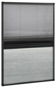 alumínium pliszé ablakszúnyogháló árnyékolóval 80 x 120 cm